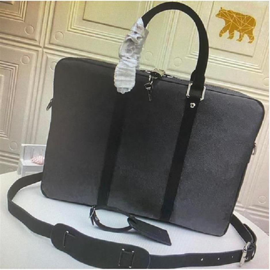 2021 Äkta läder portföljdesigner Mens Bag Högkvalitativ man Bag Famous Brand Mens Shoulder Bags Computer Bag Crossbody Bags 261s