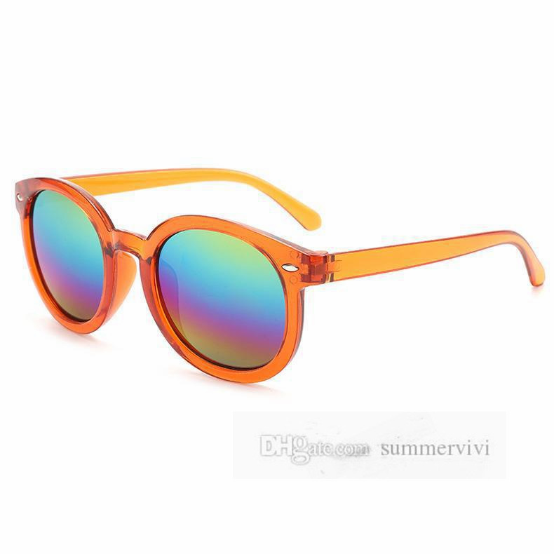 Modische Kinder-Sonnenbrille für Strandurlaub, bunt, runder Rahmen, für Mädchen, UV-400-Schutzbrille, Sonnenschutz Z5911