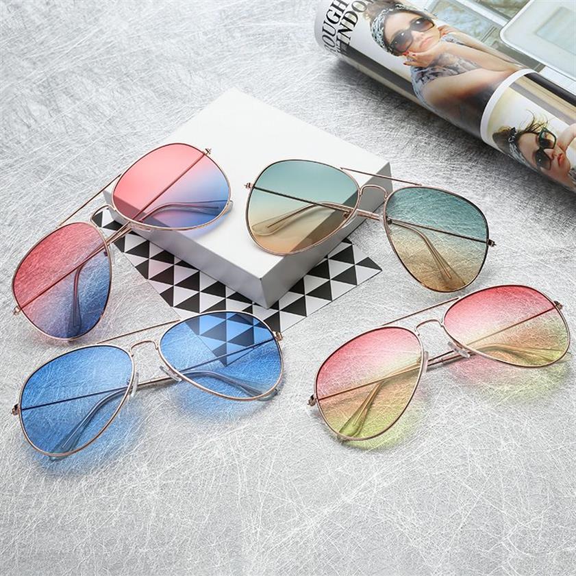 20ss Pilots Gradient Sunglasses for Men Women Flash Lenses Designer Polaroid Vintage Driving UV400 Sun Glasses 6ye with cases307E