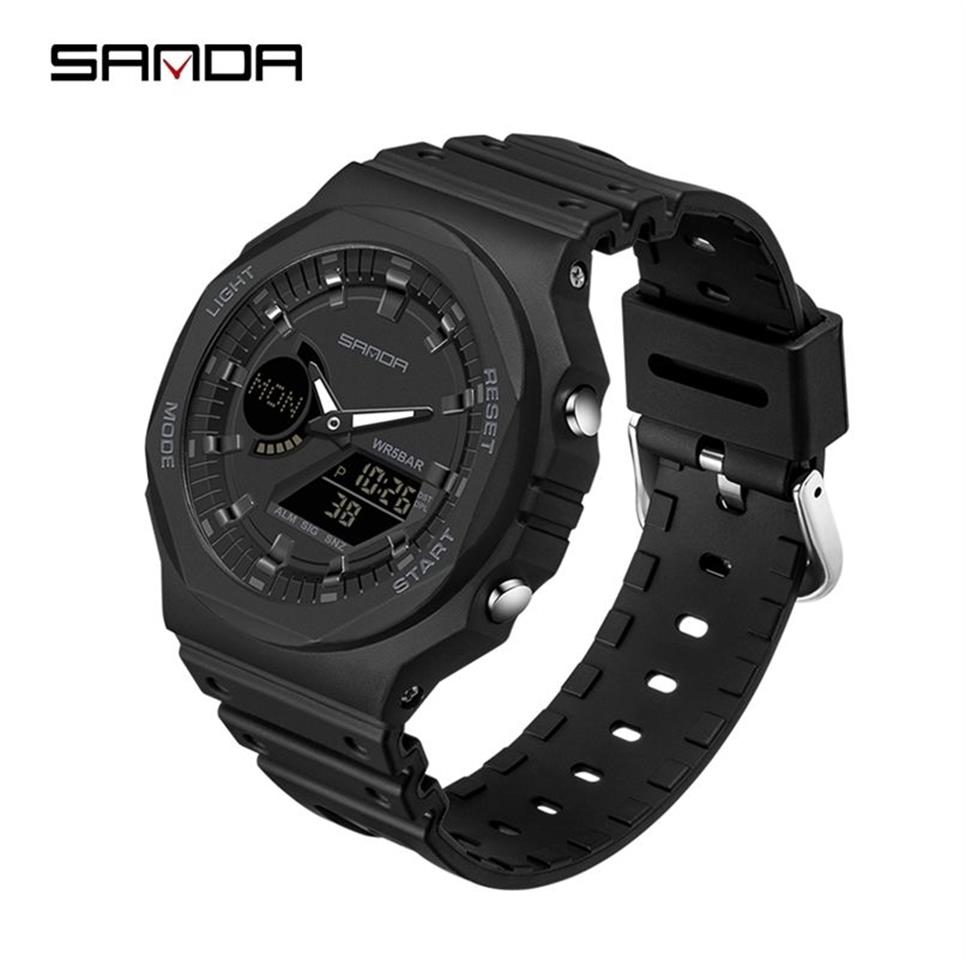 Sanda Casual Men's Watches 50m Waterproof Sport Quartz Watch for Male Wristwatch Digital G Style Thock Relogio Masculino 2204259T