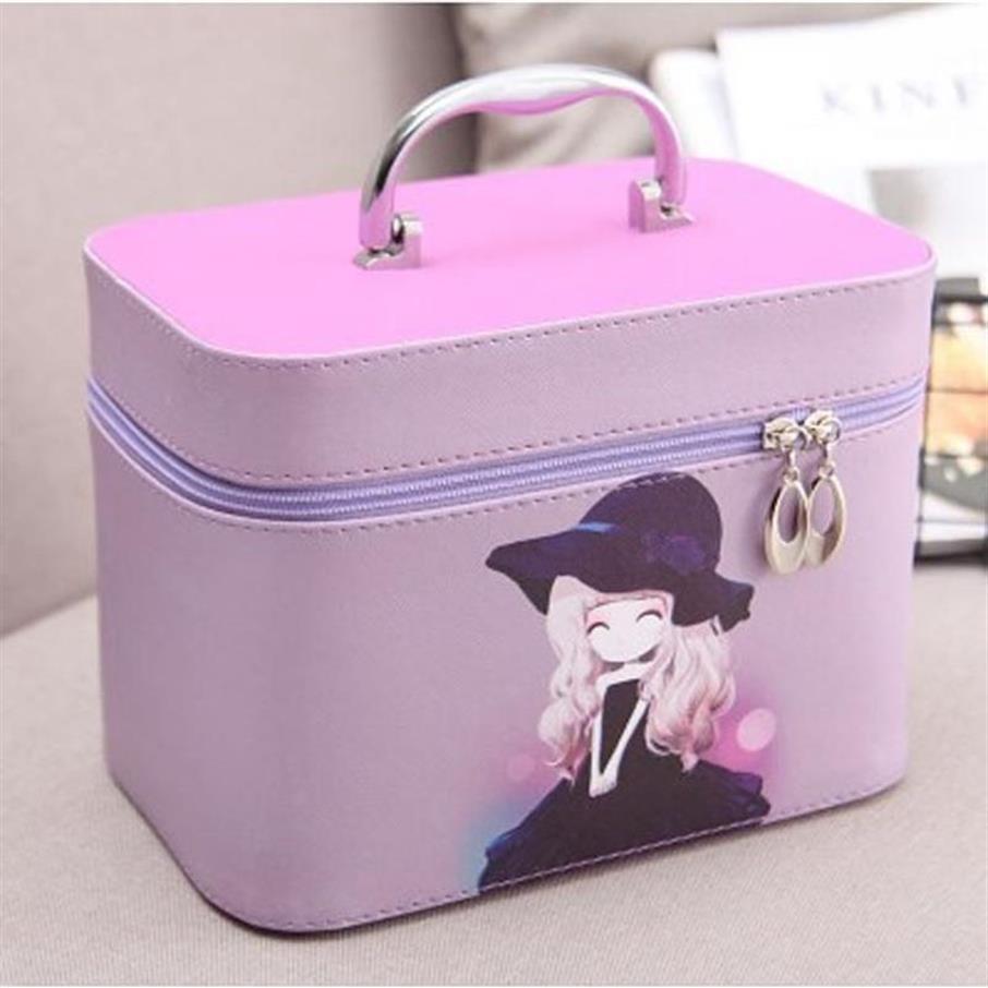Cosmetic Case Bag Pu Storage Cosmetics Suitcase Makeup Pouche Sacs Cas214H