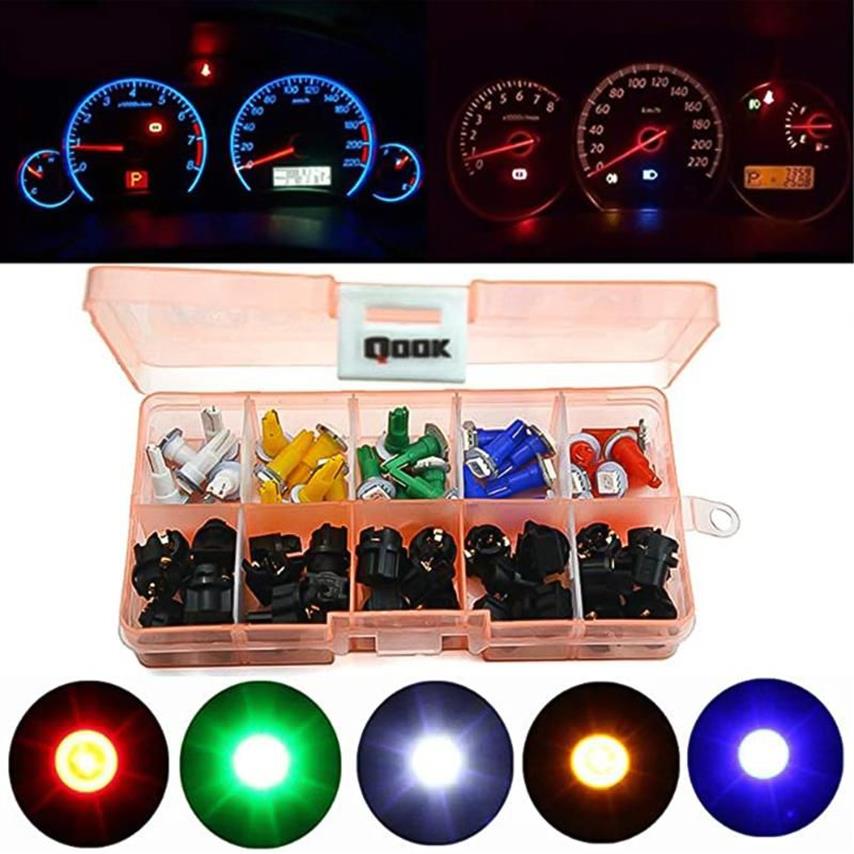 Auto Keil LED Licht Auto Innen Dashboard T5 Auto Instrument Anzeige Mix Glühbirne Grün Rot Blau Weiß Gelb Für ersatz204F