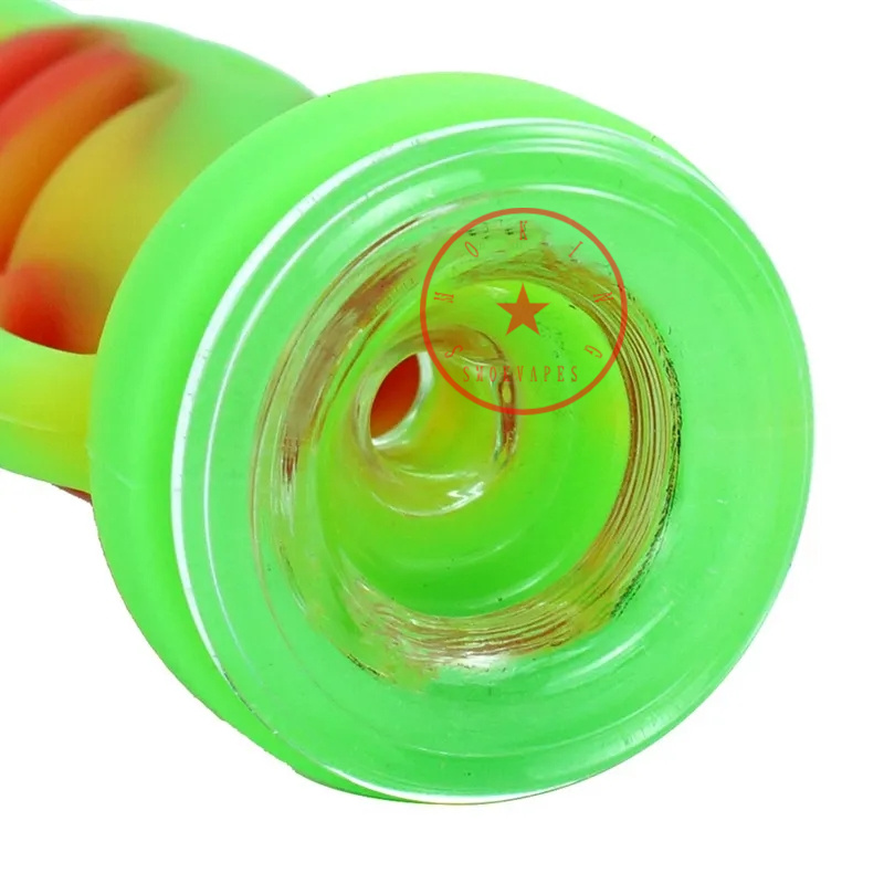Nieuwste kleurrijke siliconen handpijpen Glasfilter Singlehole Bowl Draagbare kruidentabak Sigarettenhouder Roken Pocket Handpipes