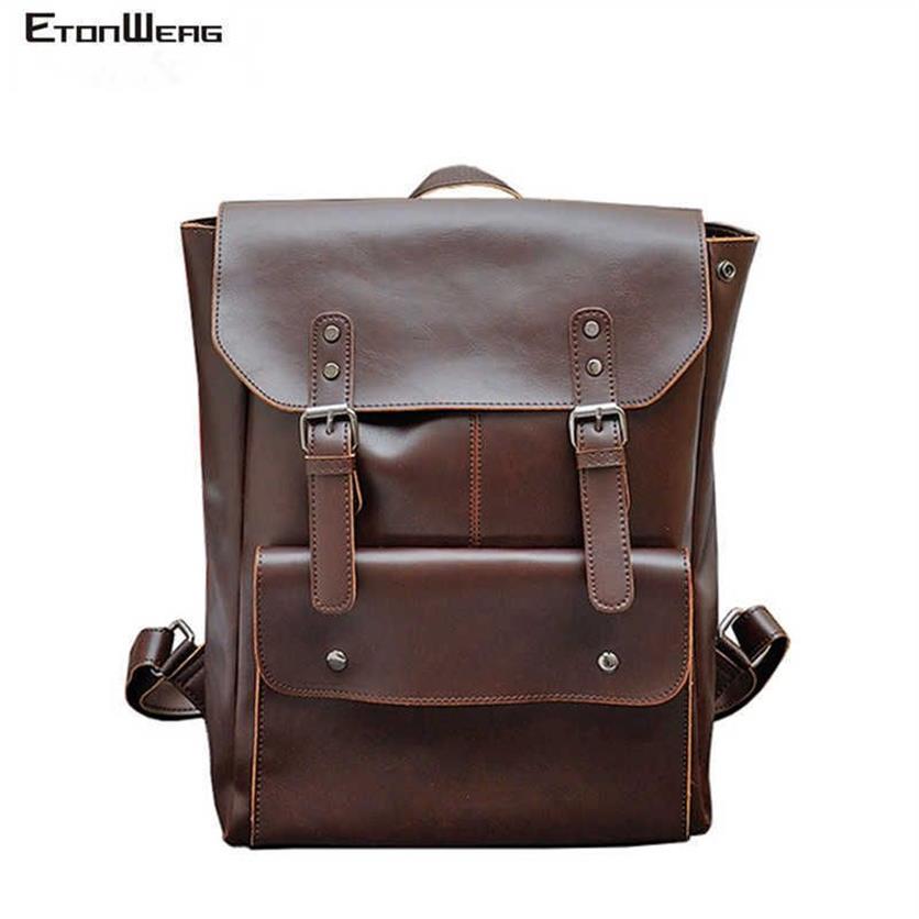 Aktetjes Business Office Laptop Backpack Men Multifunctionele schooltassen Designer Pu Leather Backbag Women Travel Bag Pack Casual 236J