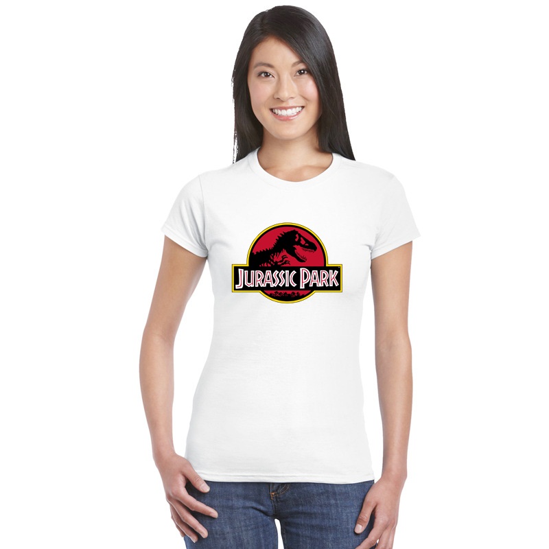 magliette hipster da donna top JURASSIC PARK T-shirt palestre Allenamento donna Maglietta spiaggia surf maglietta Dinosaur World Graphic