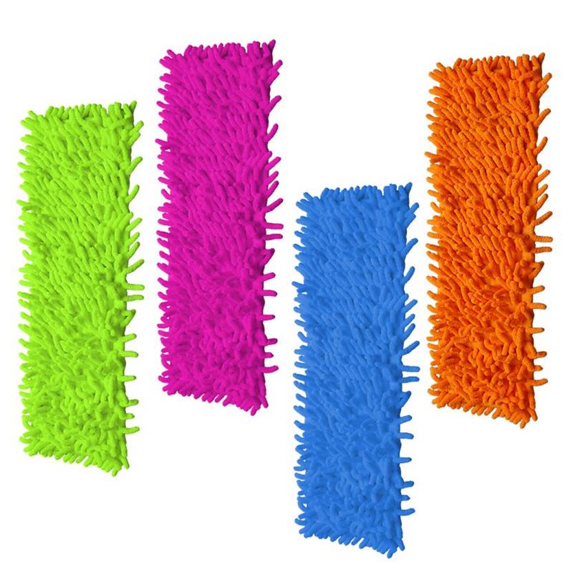 CONGIS Ustaw Chenille Flat Mop Głowa do czyszczenia podłogi Solid Mops Mops Wymienca do czyszczenia gospodarstwa domowego 4 Kolor LJ201130258Z