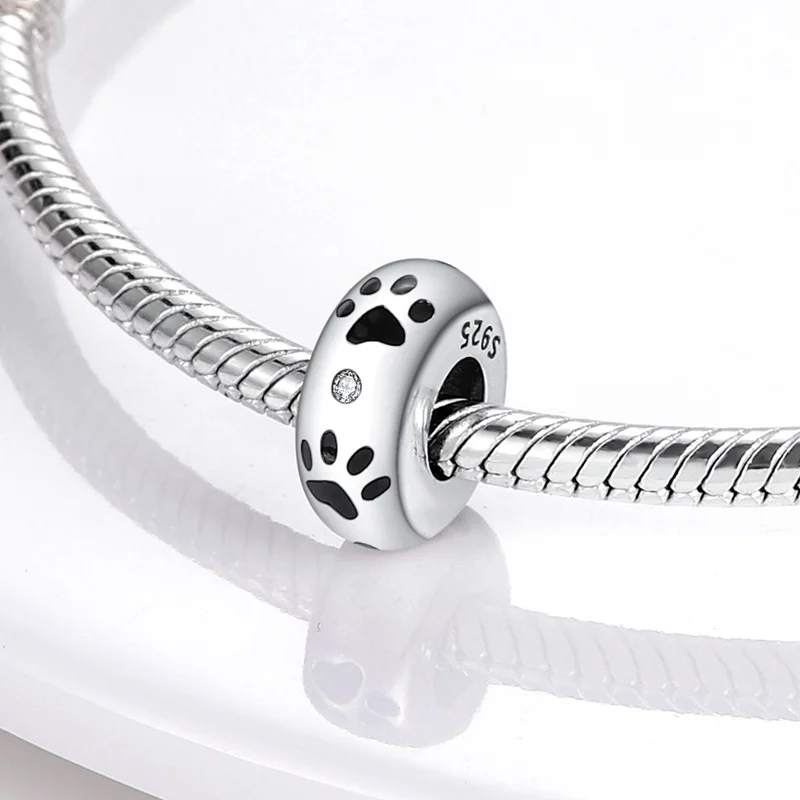 Siliconen Spacer Kralen 925 Sterling Zilver Kleurrijke Sterren Maan Zirkoon Bedels Kralen Fit Originele Armband Fijne DIY Sieraden