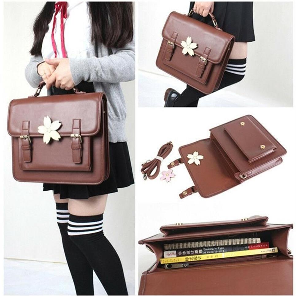 Skolväskor japanska sakura väska lolita flickas pojke jk ryggsäck enhetlig handväska bok308o