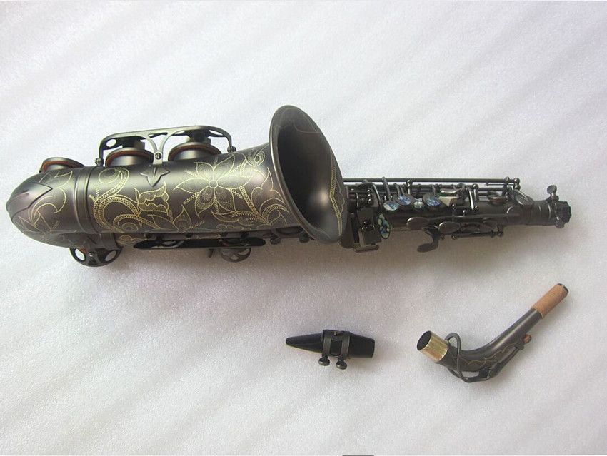 Saxofone alto plano de qualidade profissional, nova qualidade, preto, fosco, instrumentos musicais, super tocado, saxofone