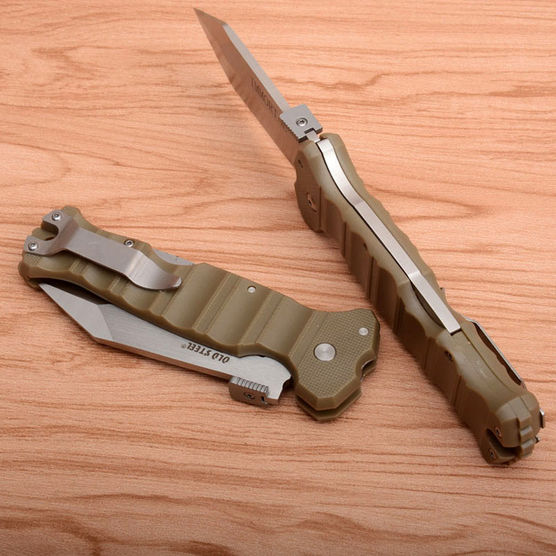 CS RAJAH II Huge Open easily Pocket knives SUIFENG 1918.U.S. Knuckle Duster HY217 Tactical Folding Knife 8CR13MOV balde G10 handle Military