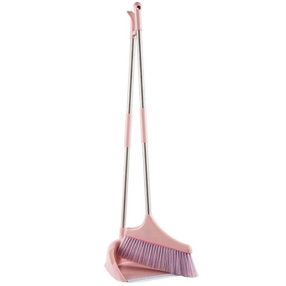 Household Cleaning Tools Broom Dustpan Set Foldable Plastic PP Broom Combination Soft Fur Clean Dust-271k