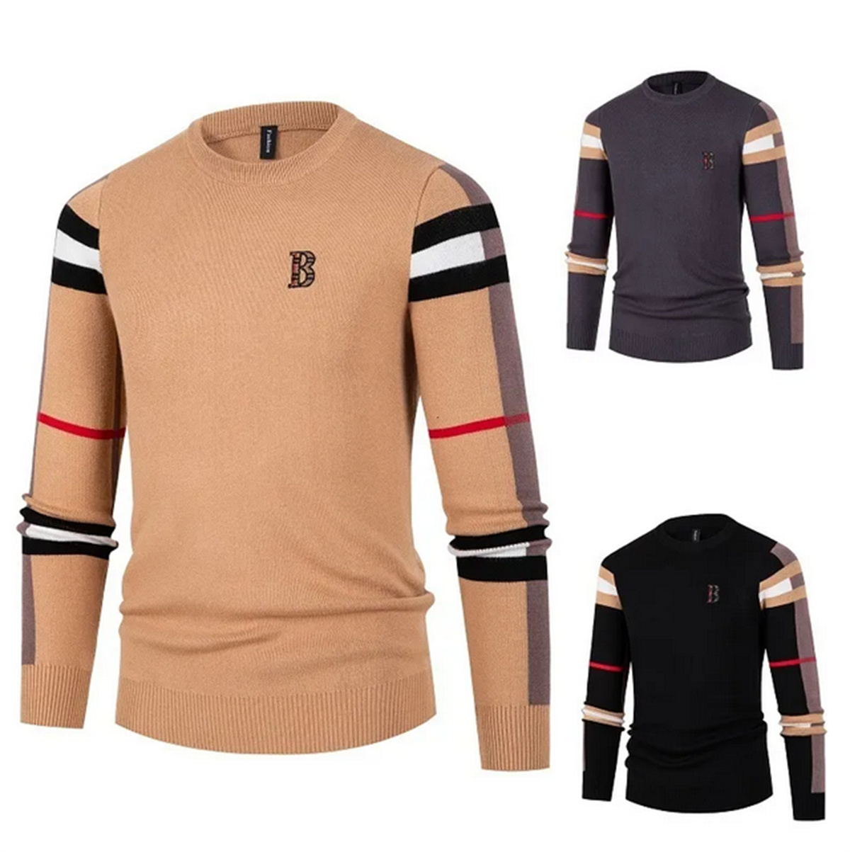 Herentruien Designer Nieuwe Heren Klassieke Casual Trui Heren Lente Herfst Kleding Top Breien Shirt Uitloper Warme Kleding