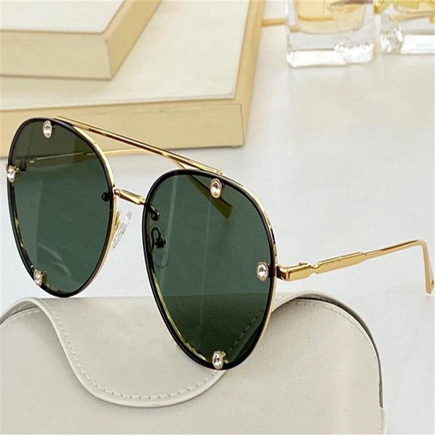 2045 Fashion Summer Style Gradient Lens Solglasögon UV 400 SKYDD FÖR KVINNA VINTAGE OUTER METAL ROUND Frame Top Quality Come WI212T