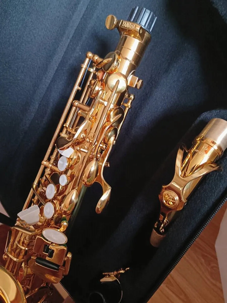 Melhor qualidade saxofone alto dourado yas82z japão marca saxofone alto e-flat instrumento de música com bocal profissional