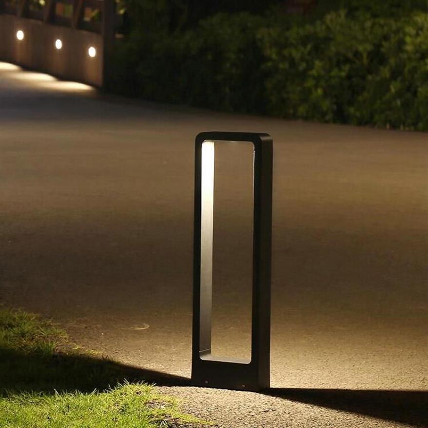 1st utomhus 15W COB LED Garden Lawn Lamp Modern Aluminium Pillar Light Outdoor Courtyard Villa Landscape Lawn Pollards Light271B