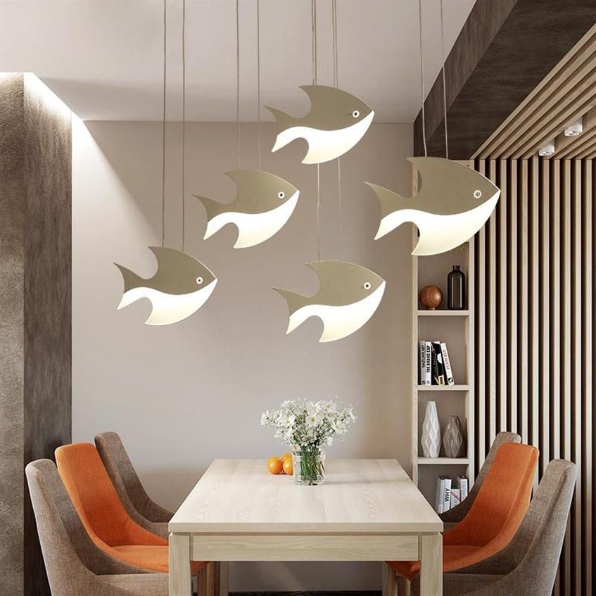 Pendant Lamps LED Chandelier Creative Fish Lights For Dining Room Living Kitchen Bedroom Restaurant Illumination Bar Home Hang302z