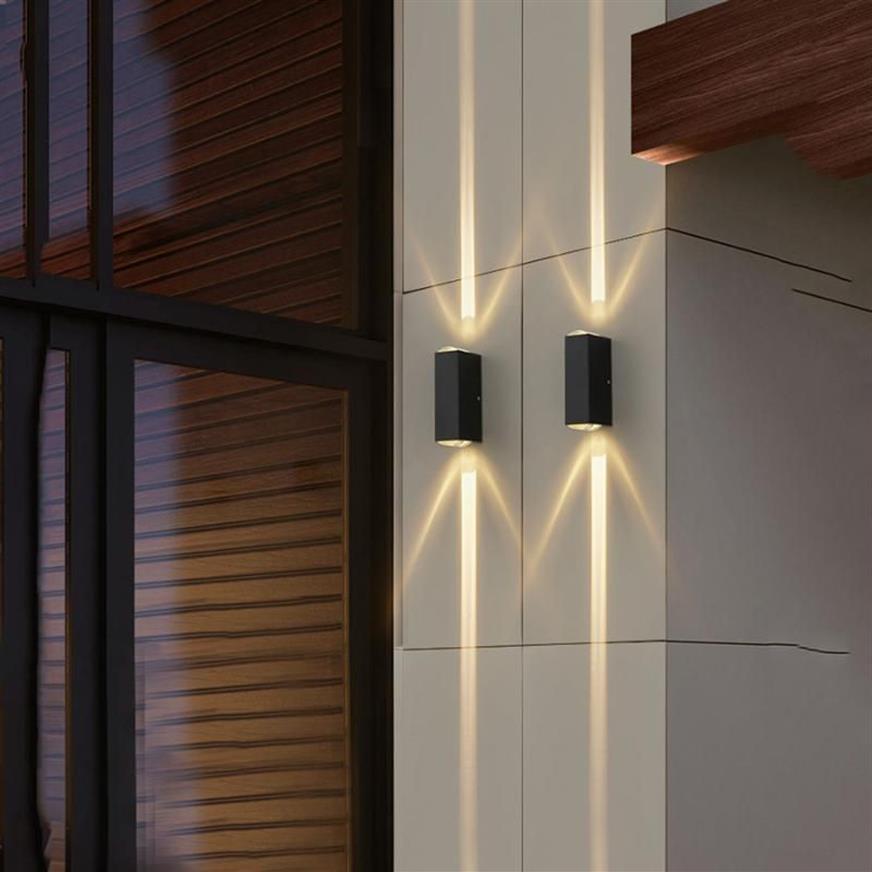 Outdoor Wall Lamps 6W Up Down Narrow Beam LED Waterproof Porch Light Spotlight Garden Corridor Villa Front Door262V