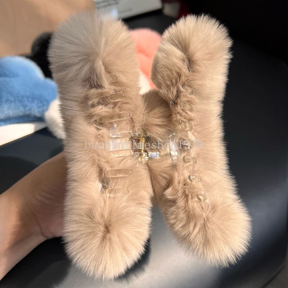 Eşel Peluş Saç Pençesi Büyük Boyut Peluş Grab Clip At kuyruğu Klipi Kürk Büyük Saçkoplar Köpekbalığı Klip Klip Tavşan Kürk Saç Klipsi 16cm büyük