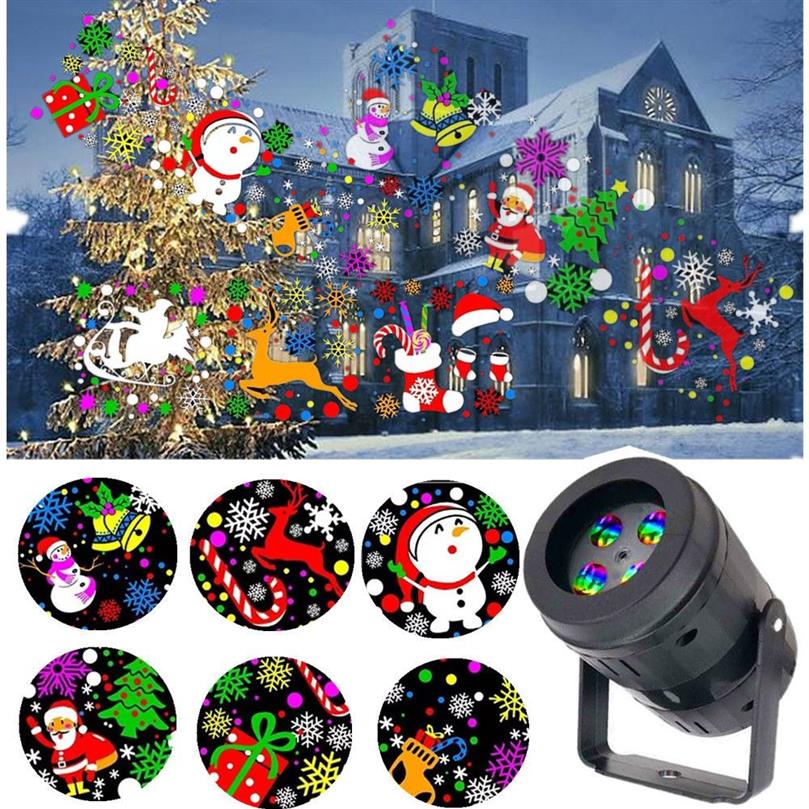 Lampe de projecteur de Noël 20 modèles Laser LED Lumières de scène Lumière de projection Lampe de décoration de Noël pour la maison de vacances Garden Party 20311g