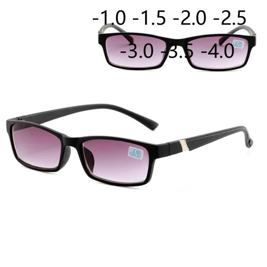 Mode zonnebrilmonturen afgewerkt bijziendheid voor unisex grijze lens student dioptrie bril dames heren -1 0 -1 5 -2 0 -2 5 -3 0 -3 5 -4 283R