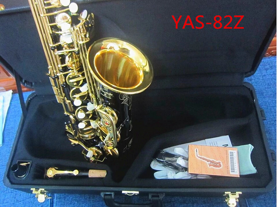 Neues bestes schwarzes Altsaxophon YAS-82Z Japan-Marken-Altsaxophon E-Flat-Musikinstrument mit Koffer auf professionellem Niveau