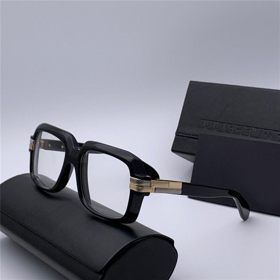 Vintage Legends Shiny Black Gold Plastic Square Eyeglasses EyeWear 607 Sonnenbrille Men Sunglasses new with box2305