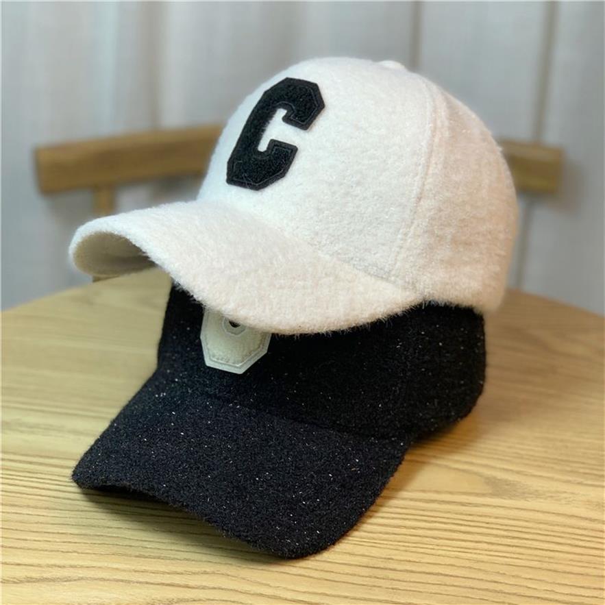 Chapeau de cheveux d'agneau dame automne hiver casquette chaude hommes et femmes casquettes de baseball283w