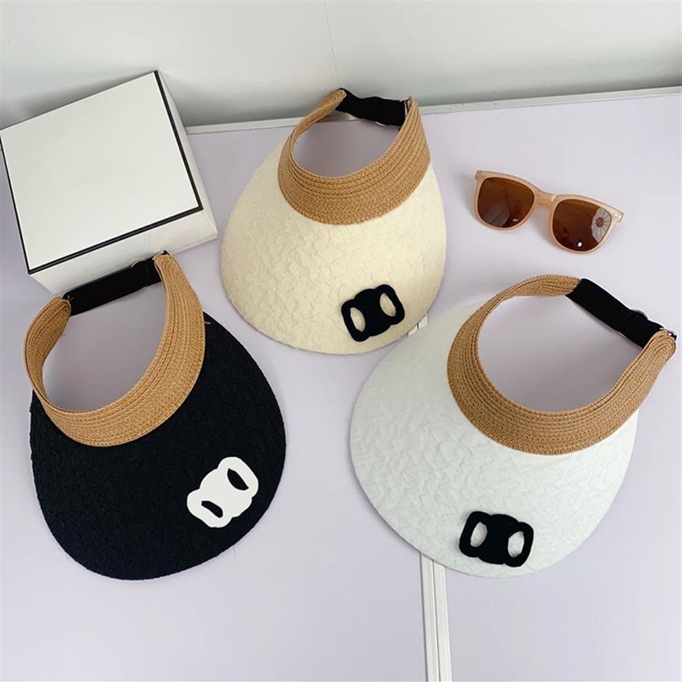 Summer Sun Hat Women Fashion Visor Designer Top Empty Hats Caps Mens Street Casquette Letters Womens Plegable Cap 2303202PE256Q