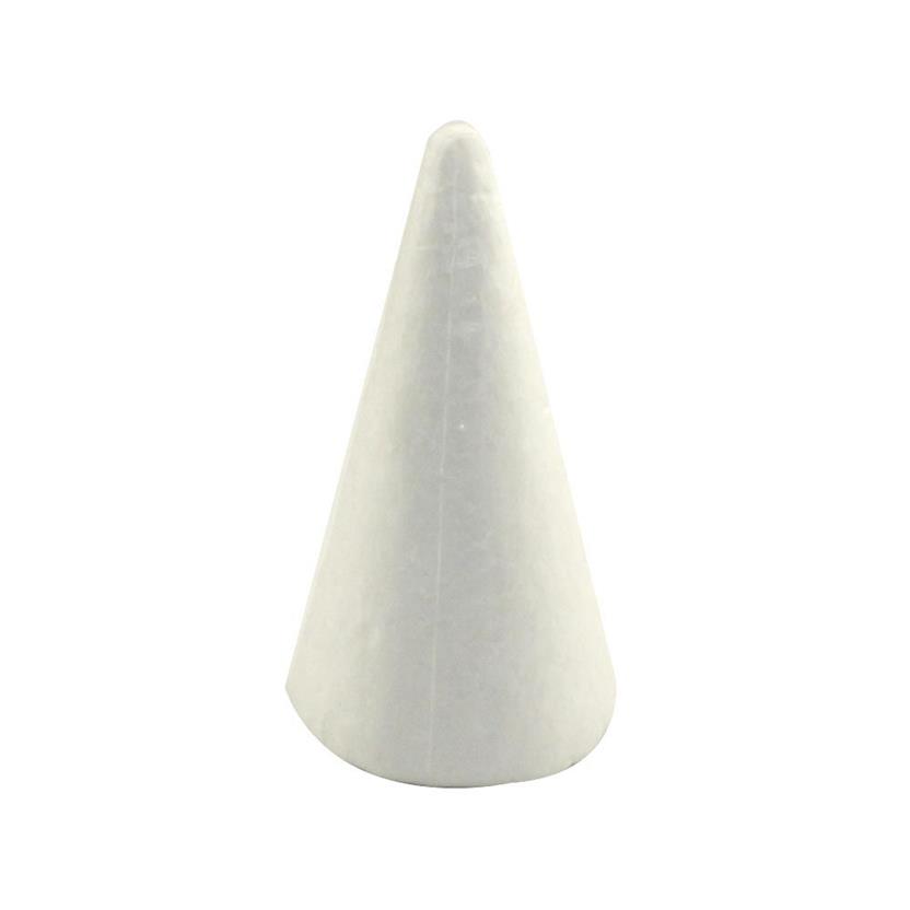CCINEE 18 шт./лот 24 см натуральный белый конус из пенополистирола для рождественской елки DIY Crafts268f