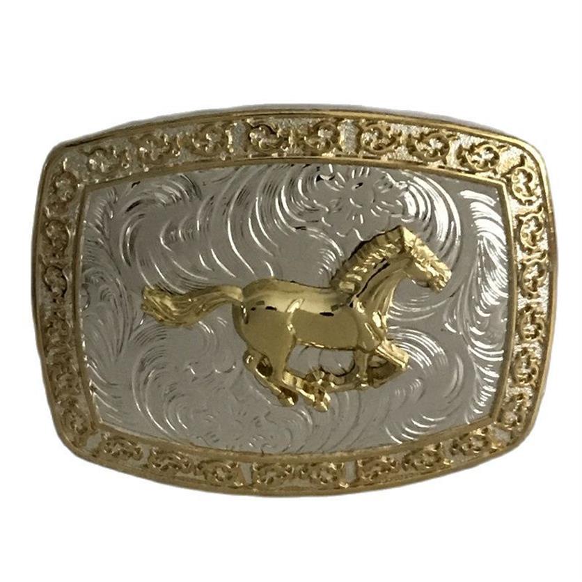 1 datorer Golden Horse Western Cowboy Belt Buckle For Men Hebillas Cinturon Jeans Belt Head Fit 4cm breda bälten259u