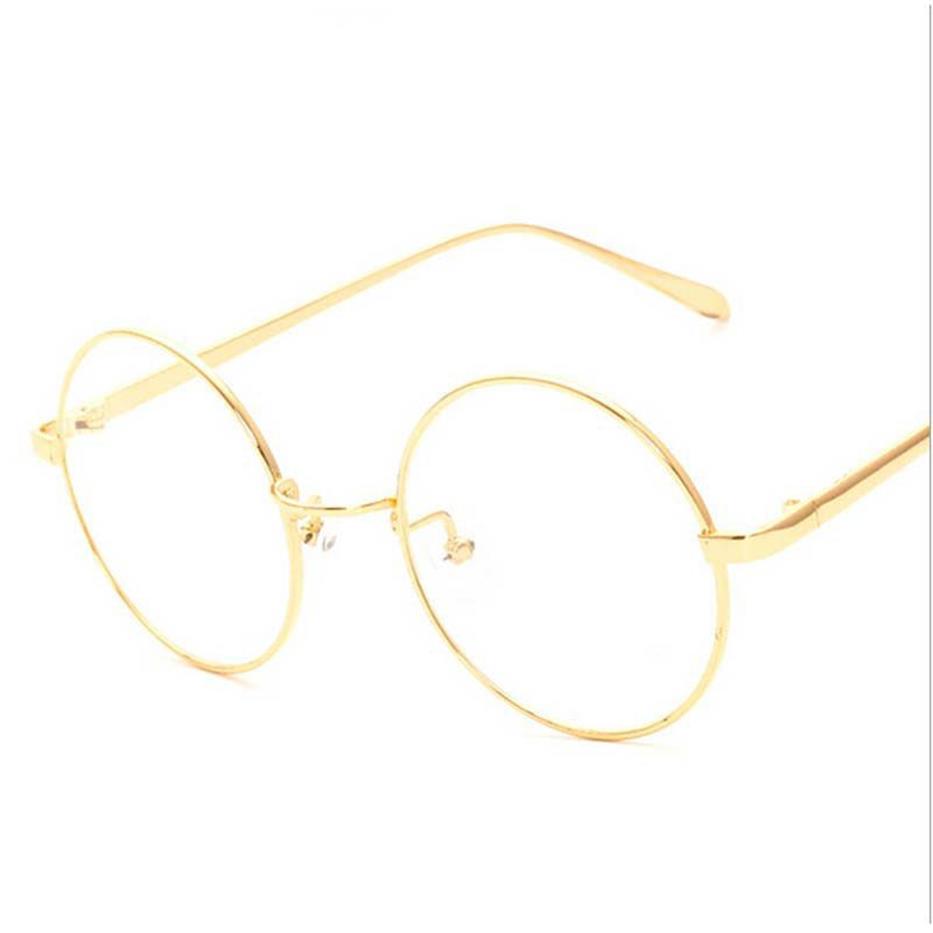 Totalmente NUEVO coreano retro borde completo marco de gafas de oro nerd fino METAL PREPPY STYLE gafas vintage computadora redonda UNISEX blac247j