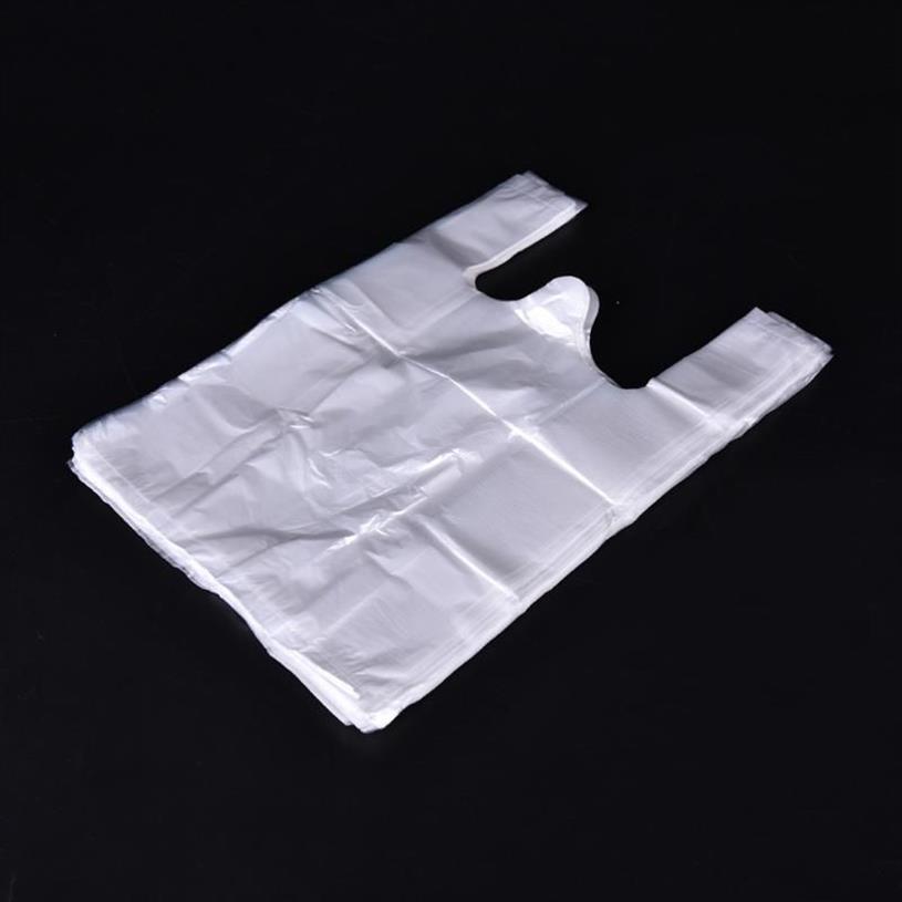 High Quality Supermarket White Vest Plastic Carrier Shopping Hand Bag Packaging Bags 297h