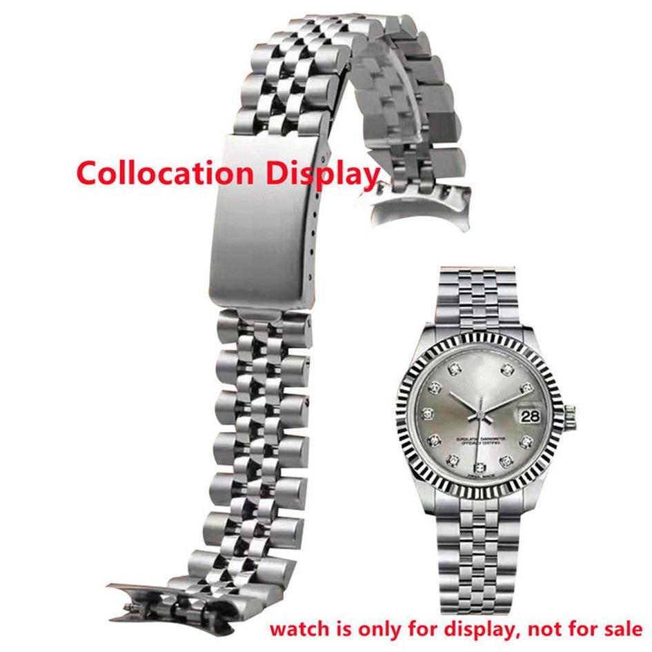 18mm 19mm 20mm 316L Stainless Steel Sliver Gold Jubilee Watch Strap Band Bracelet Compatible For 5 SOLEX 220617275w