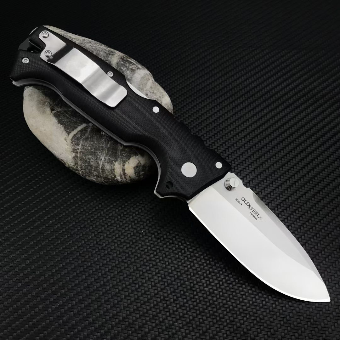 CS AD-10 Folding Knife S35VN White Drop Point Blade Handle AD10 AD15 AD-15 Taktiska knivar med detaljhandelslådan