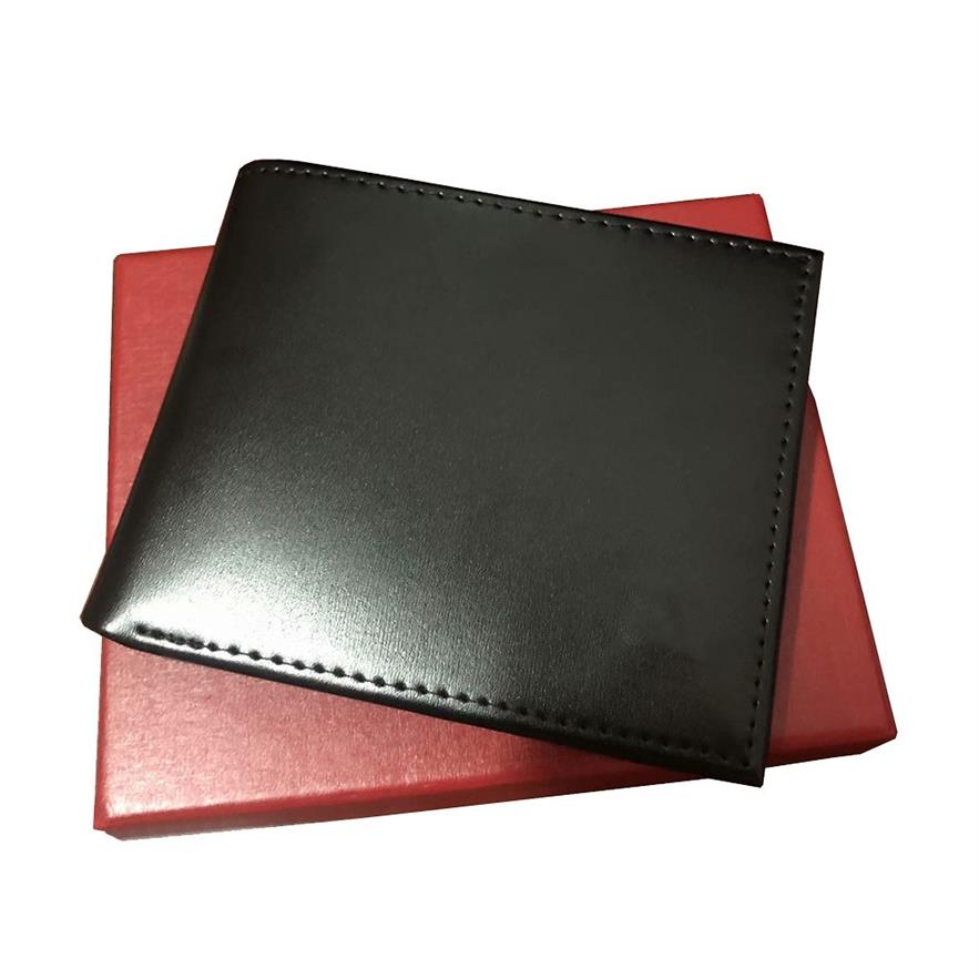 Billetera italiana para hombres billeteras de diseño de cuero para hombres de lujo para hombres con bolso con caja de polvo de caja roja2729