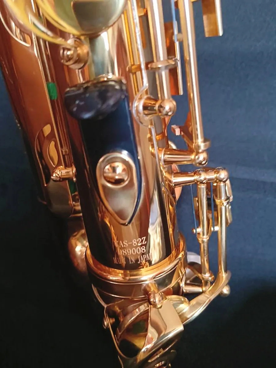 Melhor qualidade saxofone alto dourado yas82z japão marca saxofone alto e-flat instrumento de música com bocal profissional