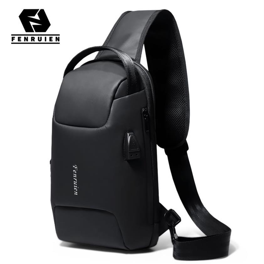 Fenruien nieuwe mannen multifunctionele borsttas tsa anti-diefstal grote capaciteit schoudertas shoulder tas laad waterdichte crossbody tas k713302c