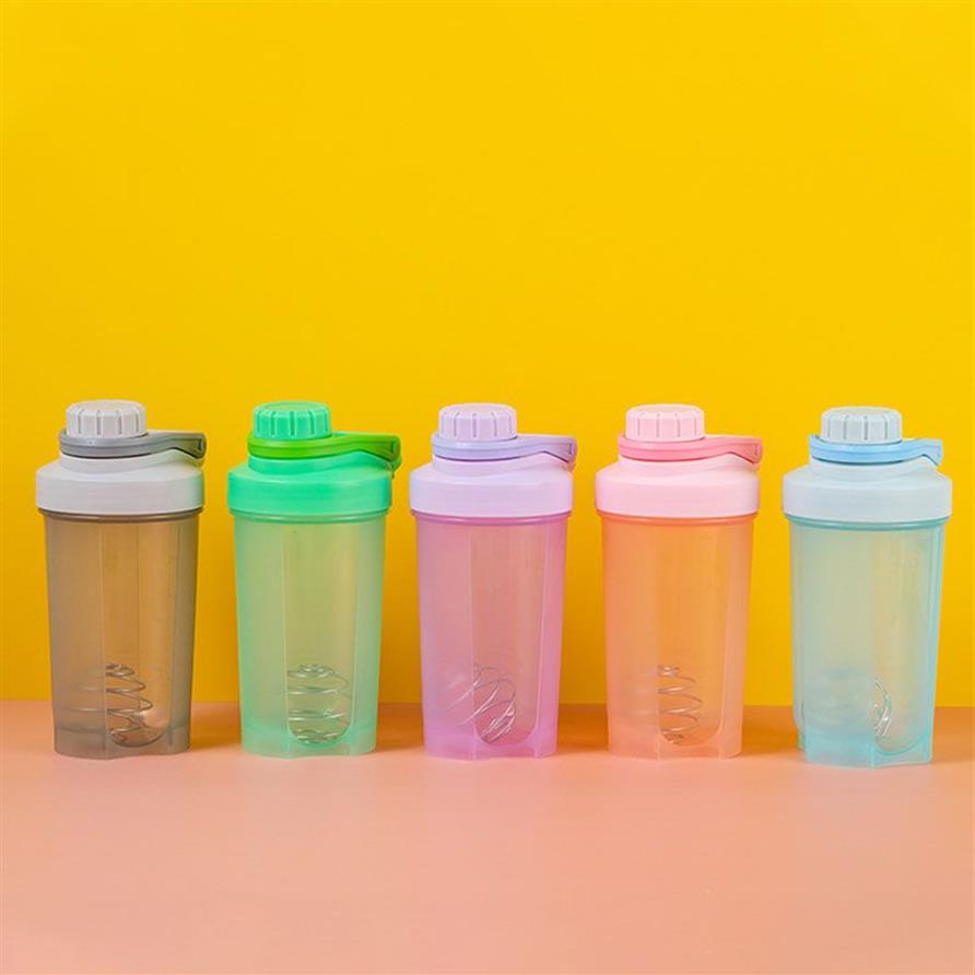 Garrafa de água simples de 500ml, garrafa de plástico à prova de vazamento para bebidas esportivas, shaker de proteína, aparelho para bebidas2340