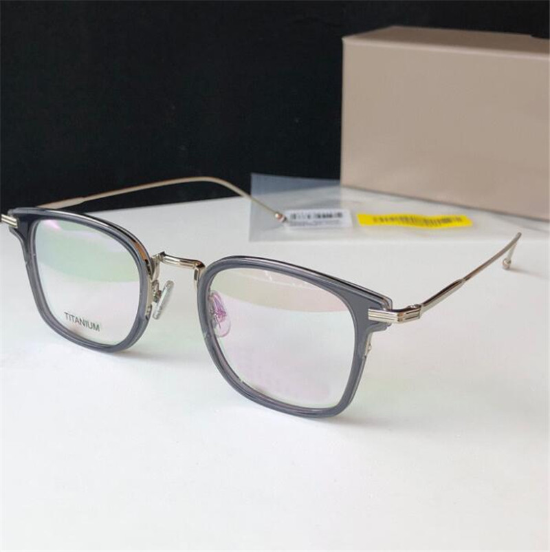 새로운 패션 디자인 스퀘어 광학 안경 905 티타늄 아세테이트 프레임 간단하고 인기있는 스타일의 고급 안경 상자가있는 고급 안경 처방 렌즈를 수행 할 수 있습니다.