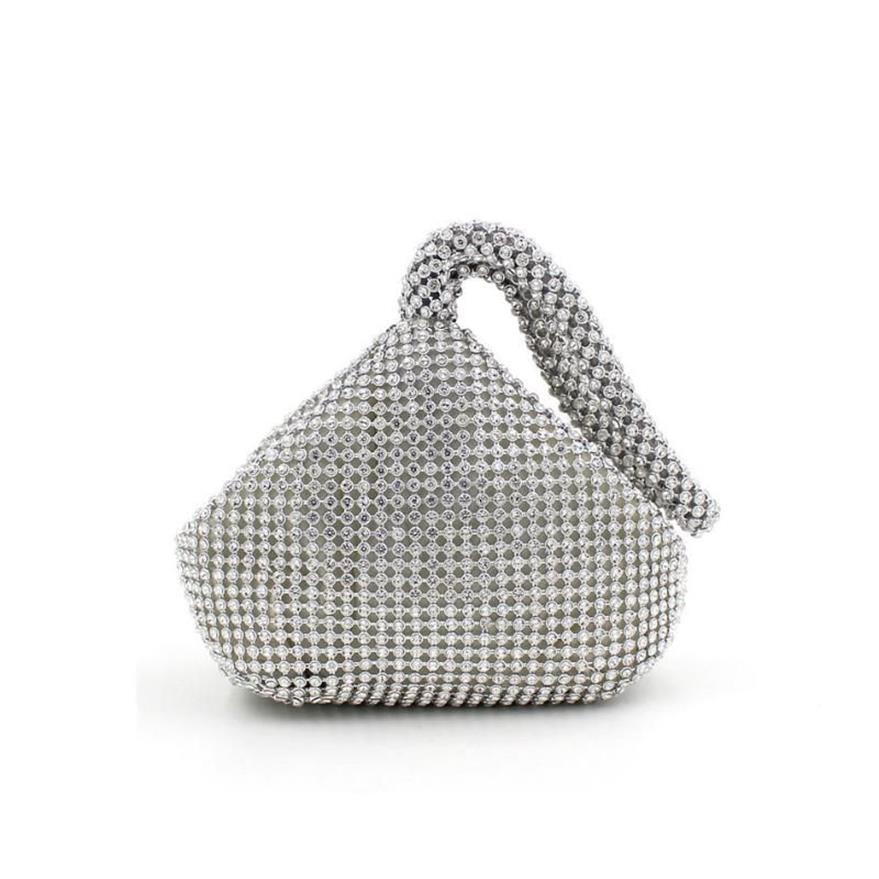 Sacs de soirée Milisente Mini Femmes Mode Strass Sacs à main de fête de mariage Embrayages Petit sac à main Gold Silver279h