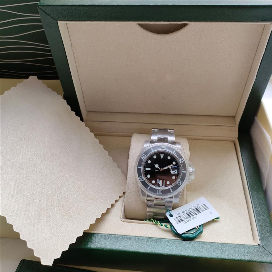 5 Star Super Watch Factory V5 Version 2813 Automatic Movement Wristwatch Black 40mm Ceramic Bezel Sapphire Glass Diving Me297Q