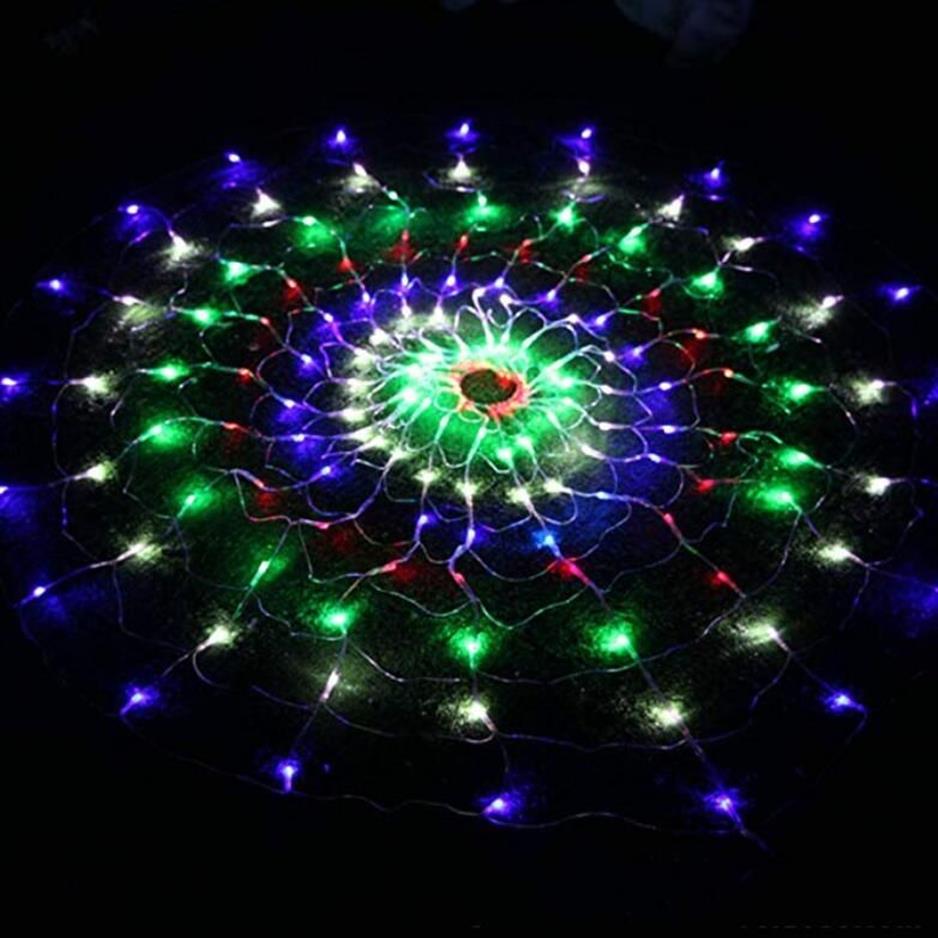 LED-netverlichting Spinnenweblicht Flits Sterrenhemel Kerstdecoratie Sprookje Rond Festival Op maat gekleurd Multifunctiona2657