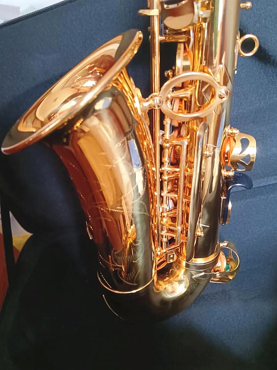 Melhor qualidade saxofone alto dourado yas82z japão marca saxofone alto e-flat instrumento de música com bocal profissional