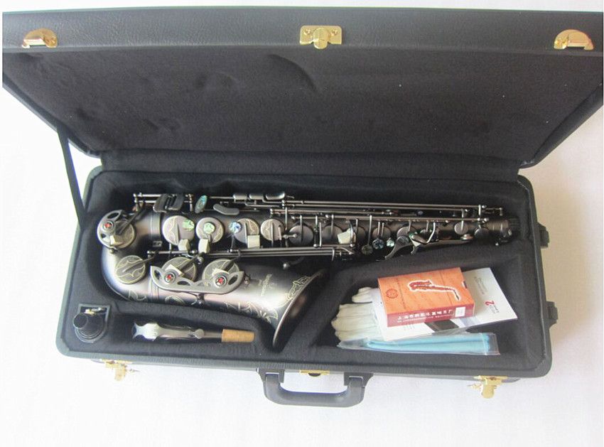 Saxofone alto plano de qualidade profissional, nova qualidade, preto, fosco, instrumentos musicais, super tocado, saxofone