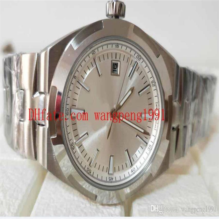 Montres pour hommes, 2 couleurs, 41MM, 5500V110A-B481, 4500V, 110A-B126, cadran argenté, mécanique, transparente, automatique, montre-bracelet 262F