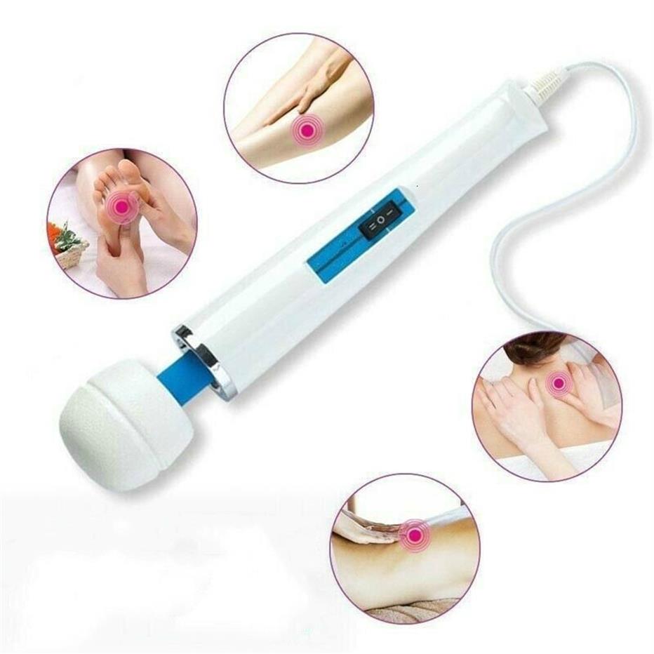 Party Favor Multi-Speed ​​Handheld Massager Magic trollstav vibrerande massage Hitachi Motor Hastighet Vuxen Full Body Foot Toy for Adult1322o