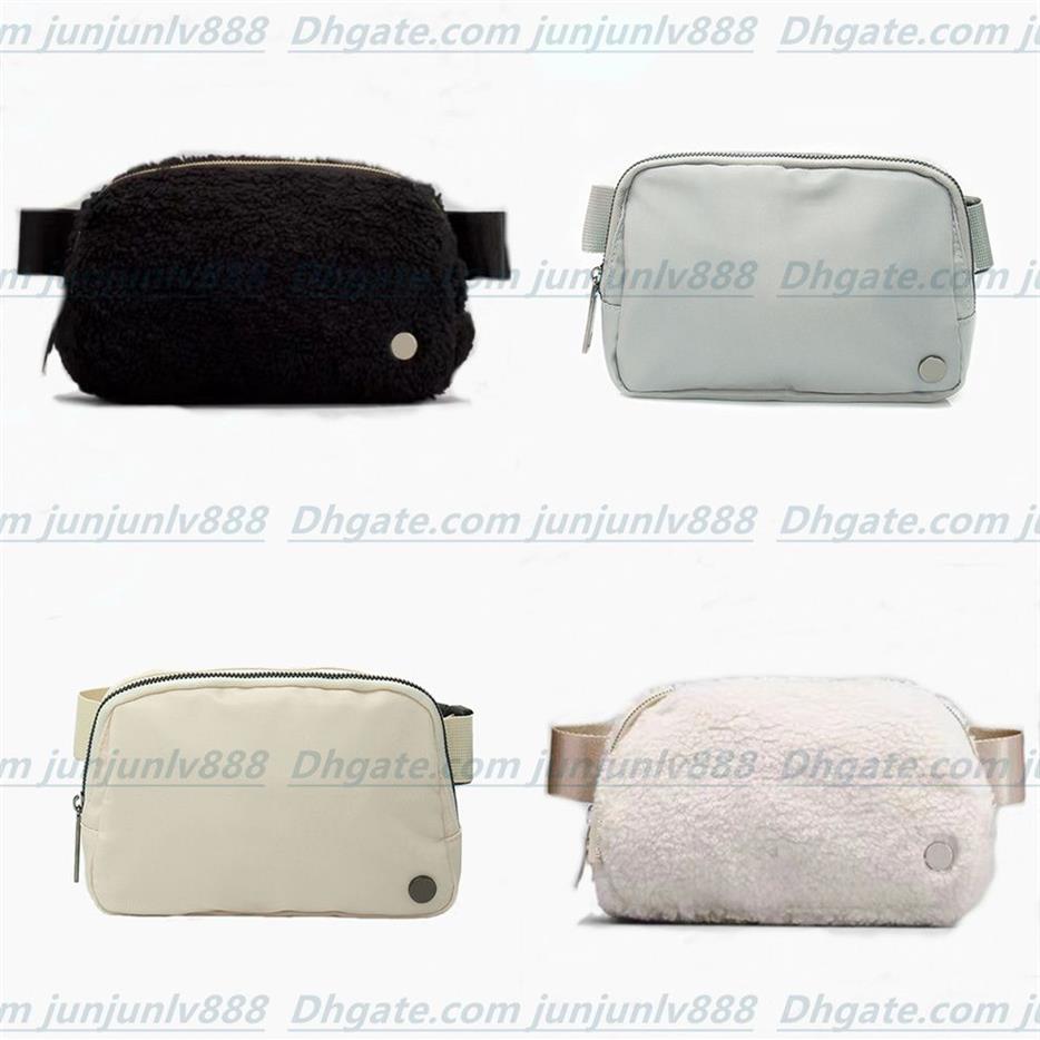 Top classicbelt bag fanny pack designer classic bum chest yoga bag bumbag nylon Wool cloth with soft nap womens men shoulder cross2289