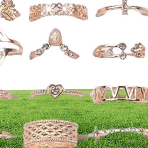 Fashion lot Stars Crown Love Animal Gold Pinger Contrabled For Women Смешайте стиль свадебные украшения подарки 7676479418587