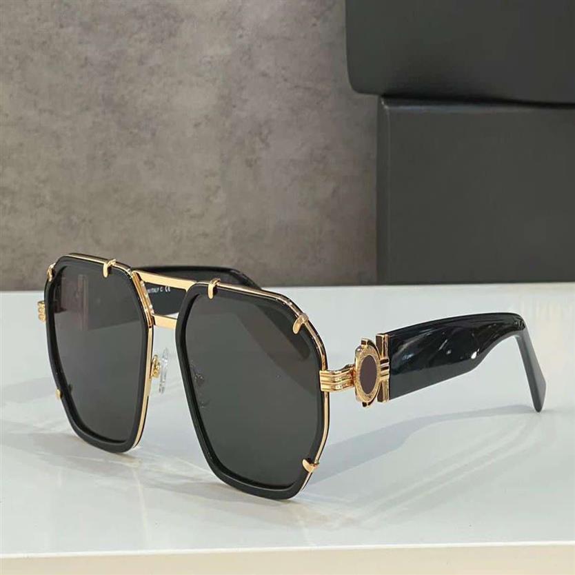 Square Pilot Solglasögon för män Kvinnor 2228 Gold Black Dark Grey Len Sun Glasses Gafas de Sol UV Protection Eyewear With Box176L