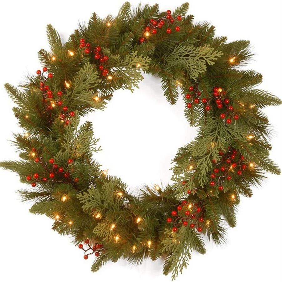 Christmas Decorations 2021 Year Round Metal Iron Wreath Ring Frame DIY Wedding Xmas Party Door Decor J2Y319F